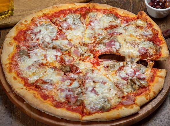Order Meat Lovers Pizza food online from Mangiano Pizza Restaurant & Catering store, Hanover on bringmethat.com