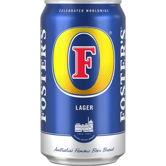 Order FOSTERS 25.4 OZ OIL CAN  5%ABV  food online from Princess Liquors store, Port Saint Lucie on bringmethat.com