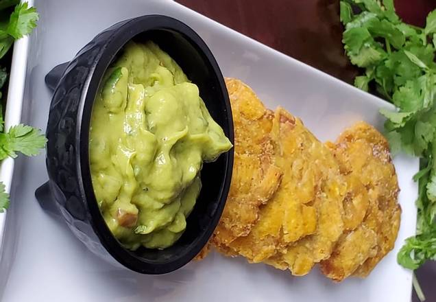 Order Patacon con Guacamole food online from La Parrilla Latin Food Llc store, Chicago on bringmethat.com