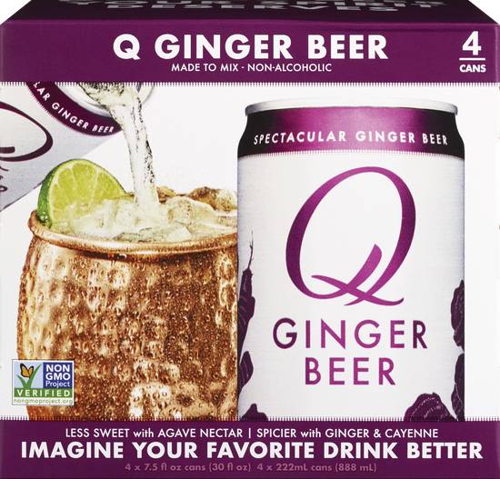 Order Q Mixers Spectacular Ginger Beer, 7.5 OZ Cans, 4 CT food online from Cvs store, LINCOLN on bringmethat.com