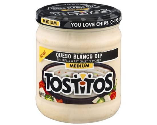 Order Tostitos Medium Dip Queso Blanco  food online from Fresko Market store, Miami on bringmethat.com