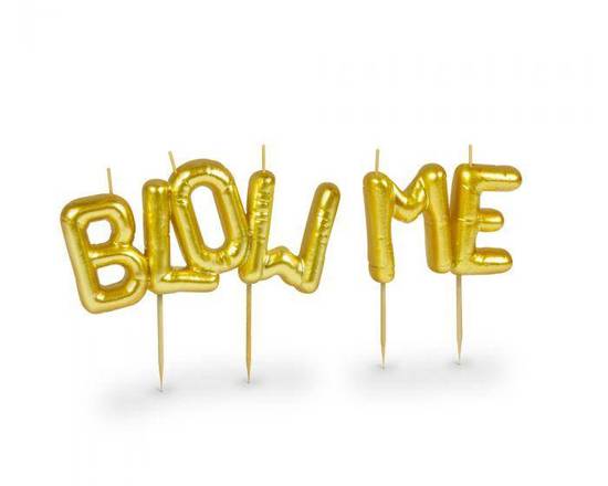 Order Blow Me Candle in Metallic Gold food online from Lb Cake Stop store, Baldwin Park on bringmethat.com