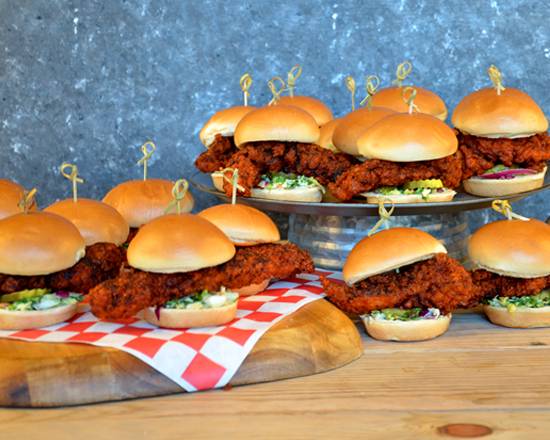 Order 6 Chicken Sliders  food online from Nashville Hot Chicken Shack store, Westminster on bringmethat.com