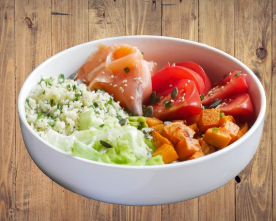 Salade avocat saumon