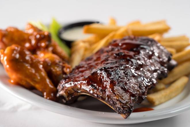 Order GF RIB & WING COMBO food online from Glory Days Grill store, Glen Burnie on bringmethat.com
