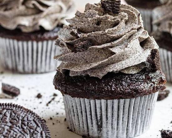 Order Vegan/ Gluten Free Cookies Cream cupcake food online from Raffa’s Cupcakes store, Miami on bringmethat.com
