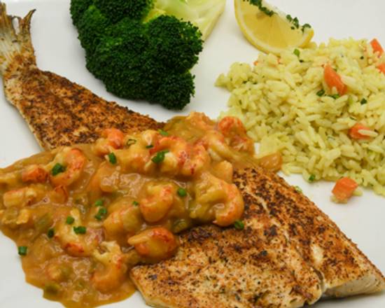 Order Blakened Redfish Etouffee food online from Landry's Seafood House store, Orlando on bringmethat.com