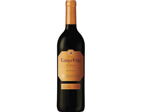 Order Campo Viejo Rioja Reserva, 750mL red wine (13.5% ABV) food online from Xtra Liquors & Wines store, WEST MIAMI on bringmethat.com