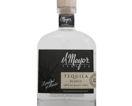 Order El Mayor Tequila Blanco 750 ml (40% ABV) food online from Silver Liquor Market store, Los Angeles on bringmethat.com