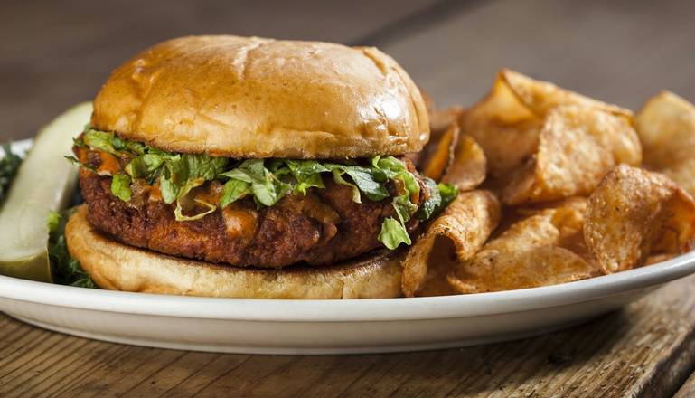 Order Buffalo Chicken Sandwich food online from Pluckers Wing Bar store, Addison on bringmethat.com