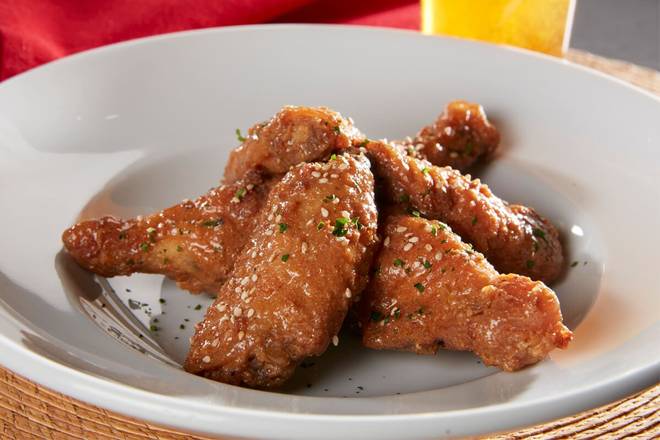 Order SESAME GARLIC WINGS food online from RA Sushi Bar Restaurant store, Scottsdale on bringmethat.com