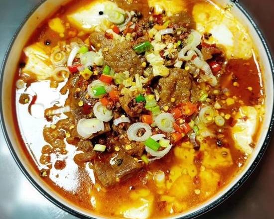 Order 6.5 Boiled Beef Slice with Tofu 大份豆花牛 food online from Shandong Bao House store, Seattle on bringmethat.com