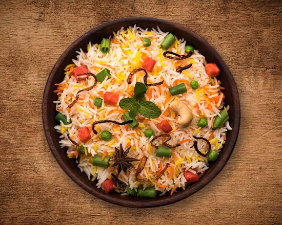 Order Yum Veggie Biryani food online from United Kitchens Of India store, Schaumburg on bringmethat.com