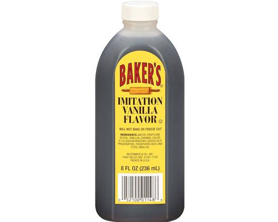 Order Baker's Vanilla Flavor, 8 fl oz food online from Fresko Market store, Miami on bringmethat.com