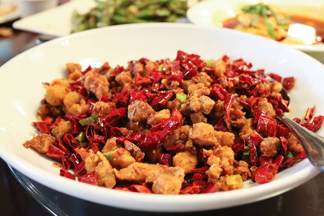 Order Chong Qing Chicken food online from Fortuna Cafe store, Seattle on bringmethat.com