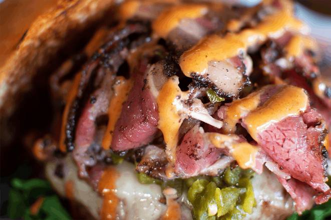 Order Pastrami Burger* food online from #204 Bad Daddy Burger Bar store, Greenwood Village on bringmethat.com