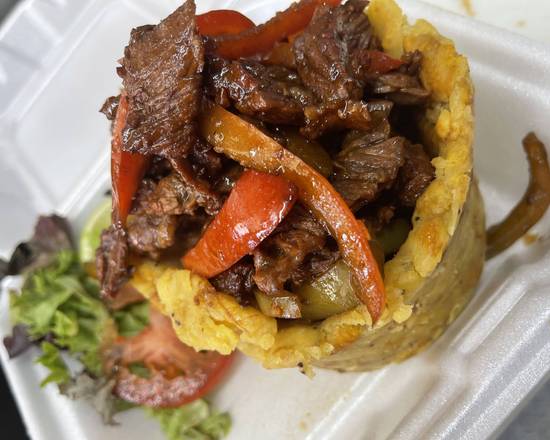 Order Stuffed Skirt Steak Mofongo food online from VenPaca Food Truck store, Melbourne on bringmethat.com