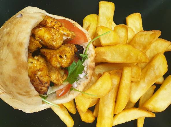 Sandwich brochette de poulet