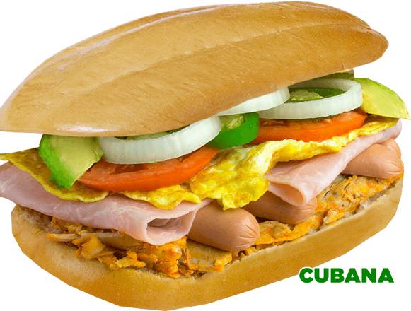 Order Torta Cubana food online from Las Tortas Locas store, Chamblee on bringmethat.com