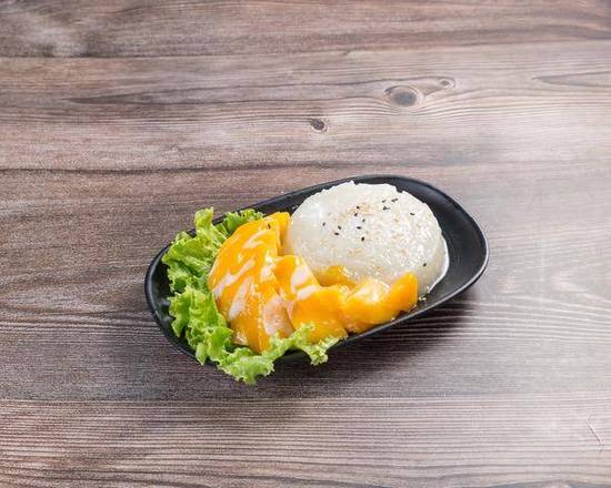 Mangue sur riz de coco
