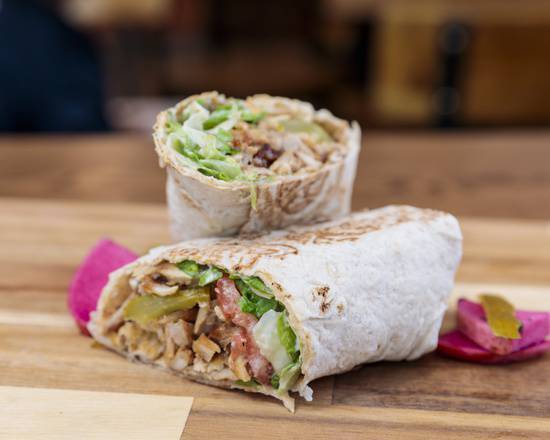 Order Chicken Shawafel Toasted Wrap food online from Layla's Falafel store, Stamford on bringmethat.com