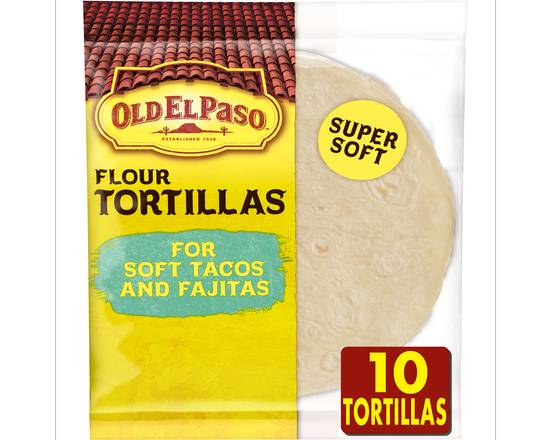 Order Old El Paso Flour Tortilla Shells (10 Count) food online from Fresko Market store, Miami on bringmethat.com