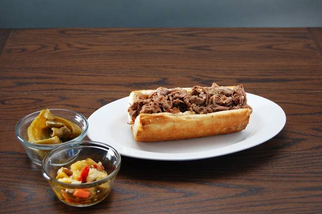 Order Italian Beef Sandwich food online from Rosati's Pizza store, Hanover Park on bringmethat.com