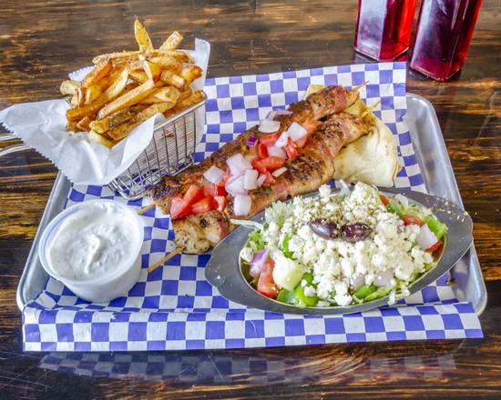 Order Kotobacon Souvlaki Stick Platter food online from Think Greek- Port St Lucie store, Port St. Lucie on bringmethat.com