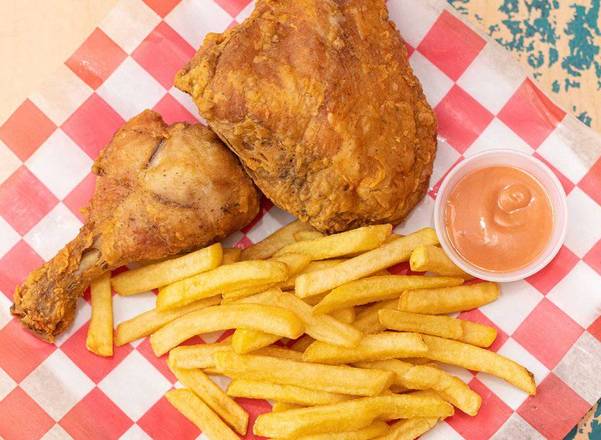 Order 2 Piece Fried Chicken Combo/ 2 Pieza Combo de Pollo Frito food online from La Perrada Colombiana store, Tampa on bringmethat.com