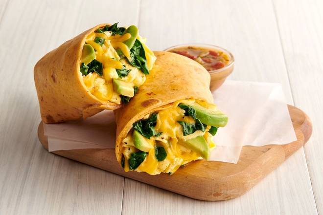 Order Avocado & Spinach Breakfast Wrap (V) food online from Corner Bakery store, Brandon on bringmethat.com