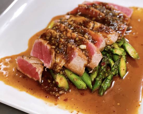 Order Flaming Seared Ahi Tuna food online from Baramee Thai Restaurant store, San Pedro on bringmethat.com
