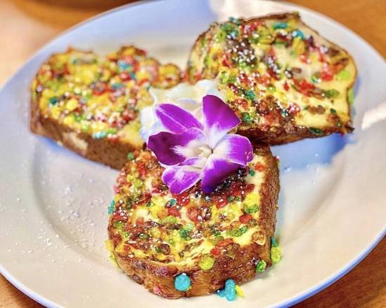 Order Fruity Pebbles French Toast food online from Guieb Cafe store, Wahiawa on bringmethat.com