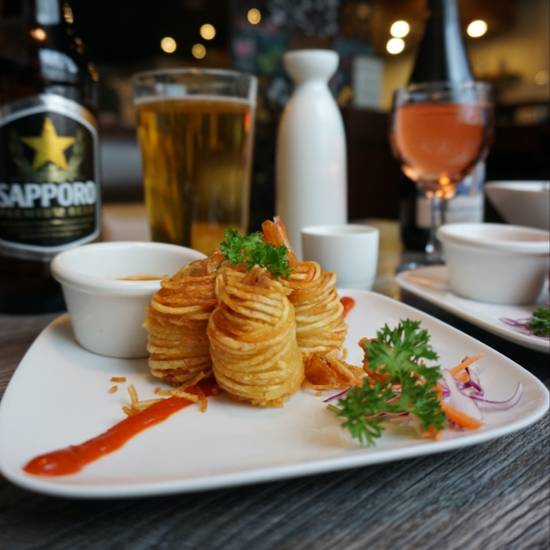 Order Potato Wrapped Shrimp food online from Loveboat Sushi Bar store, San Marcos on bringmethat.com
