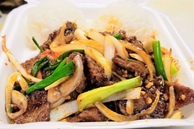 Order Ch. Teriyaki + Mongolian Beef  food online from Koko's store, Dupont on bringmethat.com