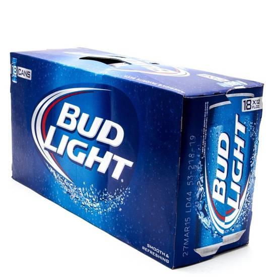 Order Bud Light, 18 Pack, 12 Oz Can food online from Rocky Liquor store, Claremont on bringmethat.com