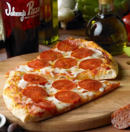 Order #1 - 2 Slices with 2 Regular Toppings each food online from Johnny's New York Style Pizza store, Sandy Springs on bringmethat.com