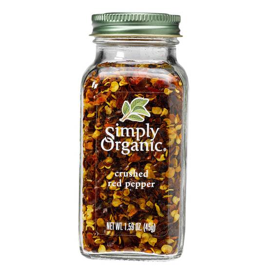 Order Simply Organic Crushed Red Pepper 1.59oz food online from Everyday Needs by Gopuff store, Baton Rouge on bringmethat.com