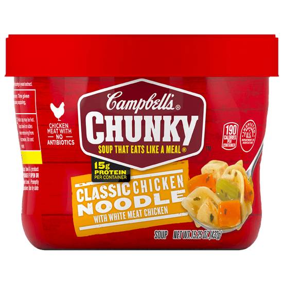 Order Campbell's Chunky Chicken Noodle Soup 15.25oz food online from Casey store, Carter Lake on bringmethat.com