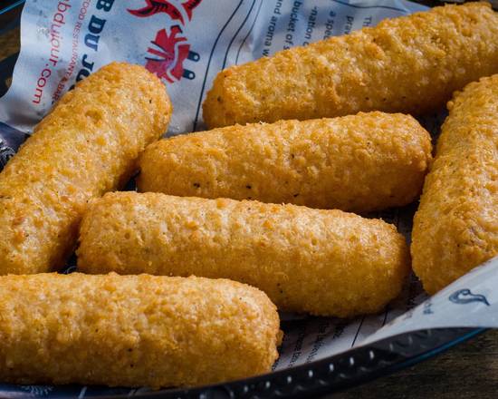 Order Fried Mozarella Cheese (6 pcs) food online from Crab Du Jour store, Riverside on bringmethat.com