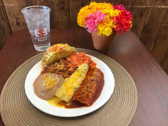 Order Combo 3 food online from El Sombrero Express store, Las Cruces on bringmethat.com