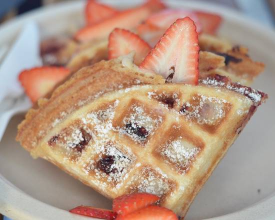 Order Strawberry Guava Mochi Waffle food online from Spro Mission Bay store, San Francisco on bringmethat.com