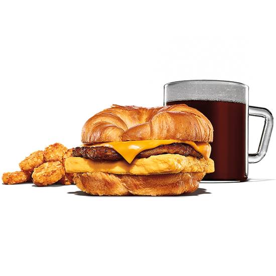 Order Sausage, Egg & Cheese Croissan'wich Meal food online from Burger King store, Calimesa on bringmethat.com