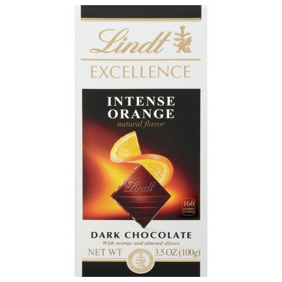 Order Lindt EXCELLENCE Intense Orange Dark Chocolate Bar, Dark Chocolate Candy with Orange and Almond Slivers, 3.5 oz. Bar food online from Cvs store, WAKEFIELD on bringmethat.com