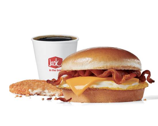 Order Bacon Breakfast Jack®  Combo food online from Jack In The Box store, Kaneohe on bringmethat.com