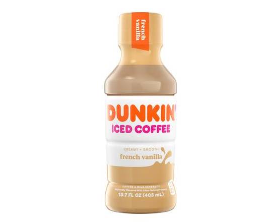 Order Dunkin Iced Coffee French Vanilla (13.7oz) food online from Shell store, Tampa on bringmethat.com