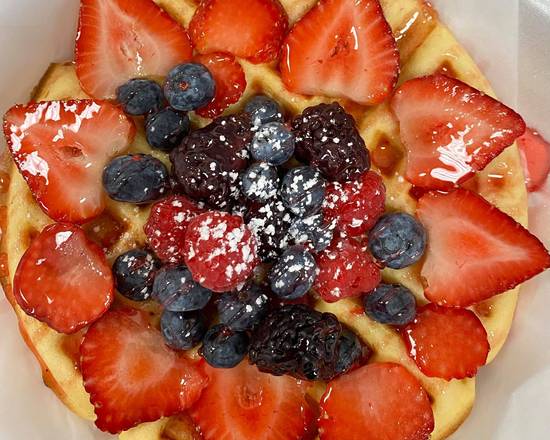 Order Berries Waffle food online from Icream Yogurt & Crepes store, Falls Church on bringmethat.com