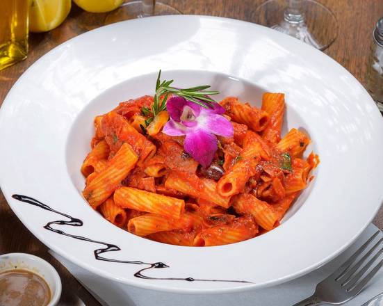 Order Rigatoni Plum Pasta food online from Mangiano Pizza Restaurant & Catering store, Hanover on bringmethat.com