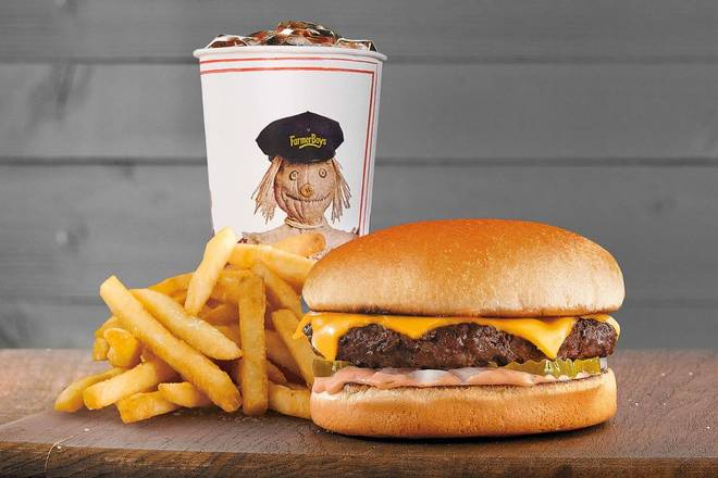 Order 1/3 lb Natural® Cheeseburger Combo food online from Farmer Boys store, Santa Fe Springs on bringmethat.com