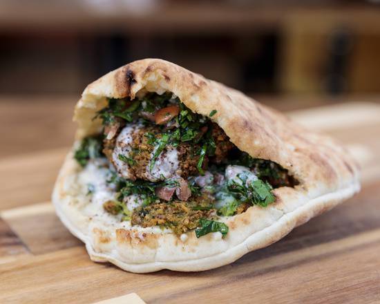 Order Falafel Supreme Fluffy Pita food online from Layla's Falafel store, Stamford on bringmethat.com