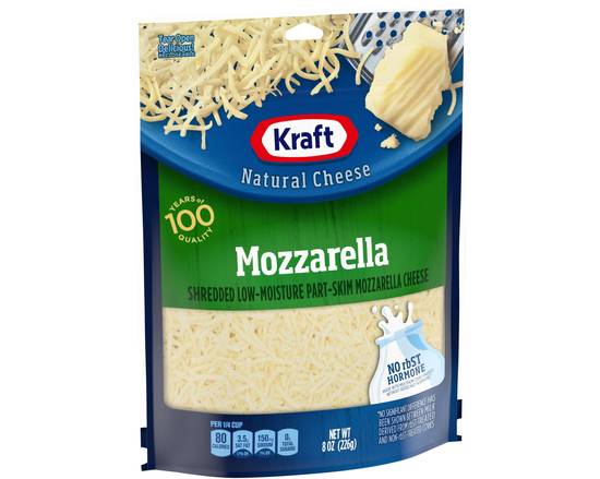 Order Kraft Mozzarella Cheese 8oz food online from Trumbull Super Stop store, Trumbull on bringmethat.com